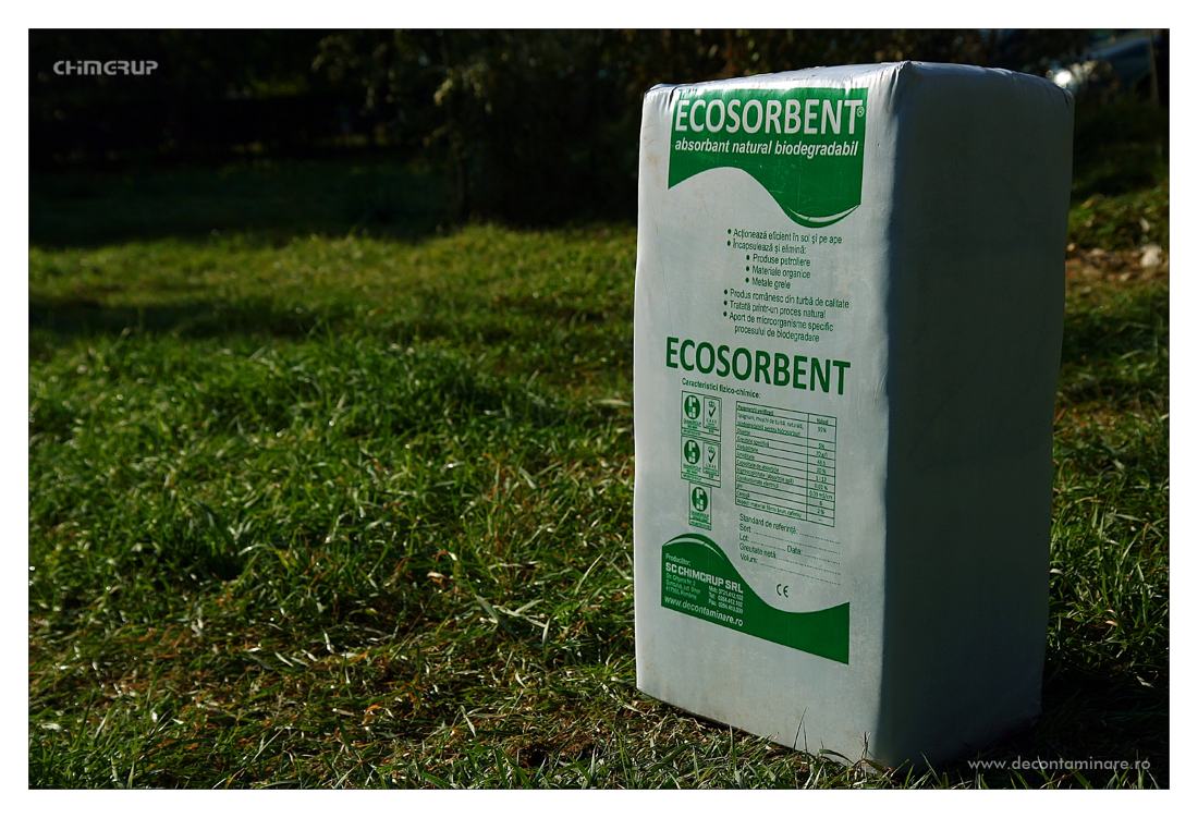 Sac de absorbant Ecosorbent de 20 kg, material biodegradabil din turbă